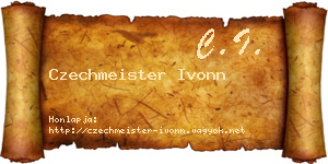 Czechmeister Ivonn névjegykártya